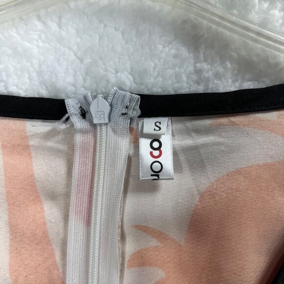 OC Order Womens S Poet Sleeve Bird Print Jumpsuit Deep Neck Wide Leg Resort Wear - Picture 15 of 16